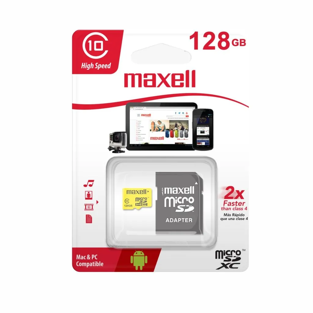 imagen 1: MICRO SD MAXELL MCSD-128U1 C/ADAPTADOR
